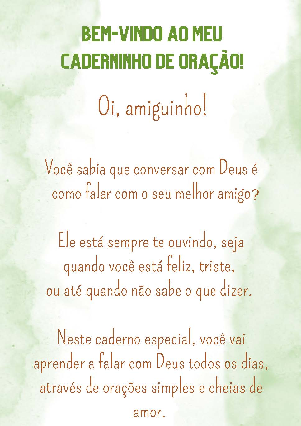 Página interna do caderno