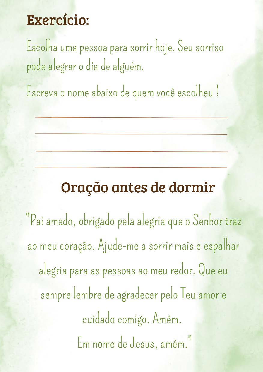 Página interna do caderno